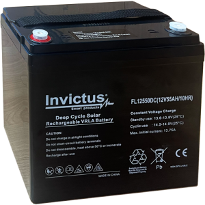 INVICTUS FL12-55 SOLAR ΜΠΑΤΑΡΙΑ ΜΟΛΥΒΔΟΥ 55AH 12V INVICTUS