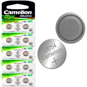 LR754-AG5-BP10 ΜΠΑΤΑΡΙΑ CAMELION ΑΛKΑΛΙΚΗ 10τμχ. CAMELION