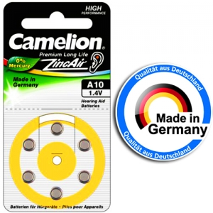 A10-BP6 ΜΠΑΤΑΡΙΑ CAMELION ΑΚΟΥΣΤΙΚΩΝ ΒΑΡΗΚΟΙΑΣ CAMELION
