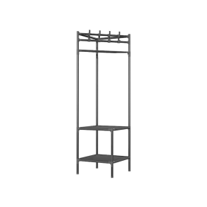 Home Use Κρεμάστρα Δαπέδου από Μέταλλο Μαύρη 40cm HUH-0165