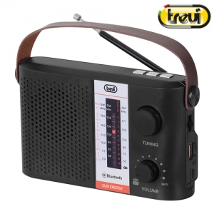 TREVI RA 7F25 BT MINI ΗΛΙΑΚΟ ΡΑΔΙΟΦΩΝΑΚΙ ΜΑΥΡΟ TREVI