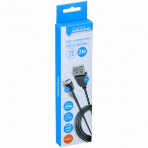 GRUNDIG 33421 ΚΑΛΩΔΙΟ USB-Α ΣΕ USB TYPE-C 2M ΜΑΥΡΟ GRUNDIG