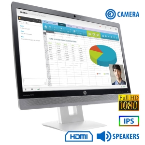 Monitor EliteDisplay E240c IPS LED/HP/24``FHD/w/Camera/1920x1080/Wide/Black/w/Speakers