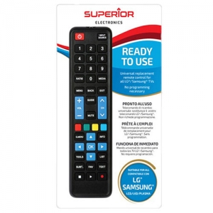 SUPERIOR REPLACEMENT REMOTE CONTROL FOR LG/SAMSUNG COMBINED SUPTRB006