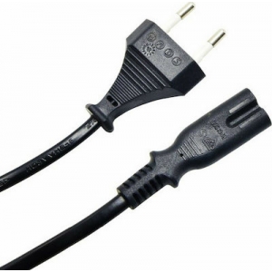 POWERTECH Καλώδιο τροφοδοσίας Euro VDE 2x0.5mm², PVC, copper, 1.5m
