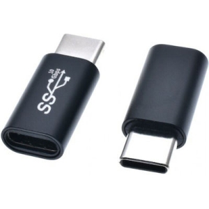 POWERTECH αντάπτορας USB-C CAB-UC063, αρσενικό σε θηλυκό, 10Gbps, μαύρος