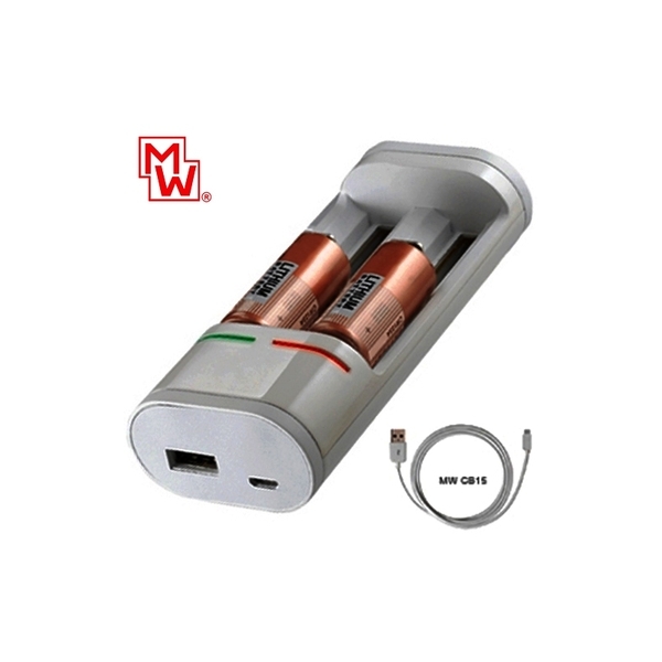 MINWA MW-I319 ΦΟΡΤΙΣΤΗΣ ΜΠΑΤΑΡΙΩΝ UNIVERSAL 2,1A ΜΕ USB ΕΞΟΔΟ MINWA