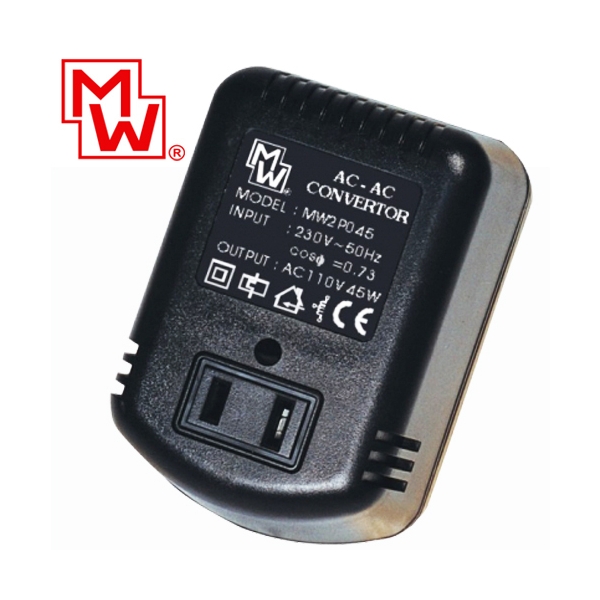 MW-2P045 ΤΡΟΦΟΔΟΤΙΚΟ AC-AC 45W ΑΠΟ 230VAC ΣΕ 110 VAC MINWA