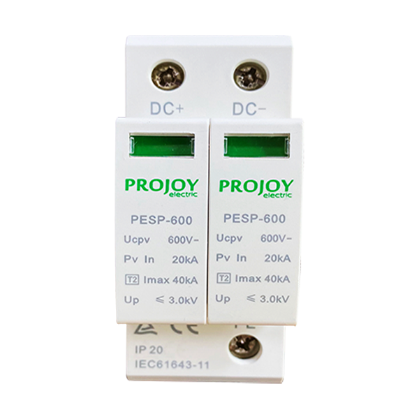 PROJOY PESP-600 ADVANCED SERIES ΑΝΤΙΚΕΡΑΥΝΙΚΟ ΓΙΑ ΦΩΤΟΒΟΛΤΑΪΚΑ DC 600V (Τ1+Τ2) 2P