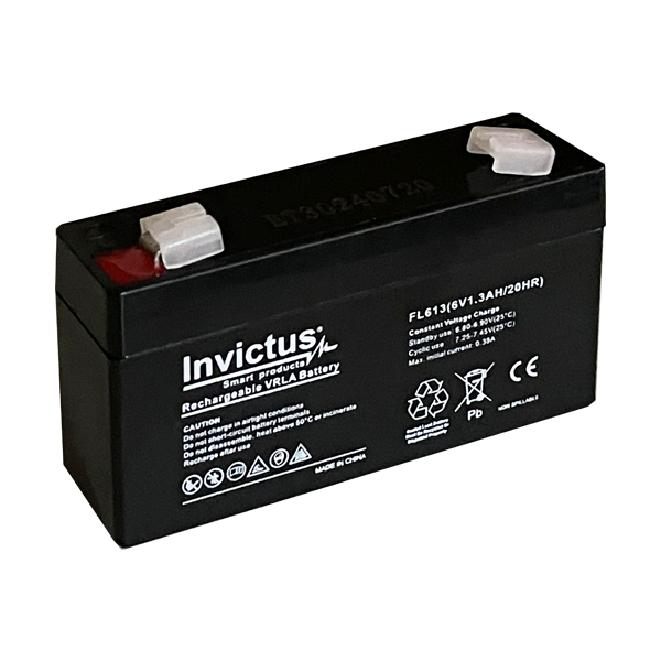 INVICTUS FL6-1,3 ΜΠΑΤΑΡΙΑ ΜΟΛΥΒΔΟΥ 1,3AH 6V INVICTUS
