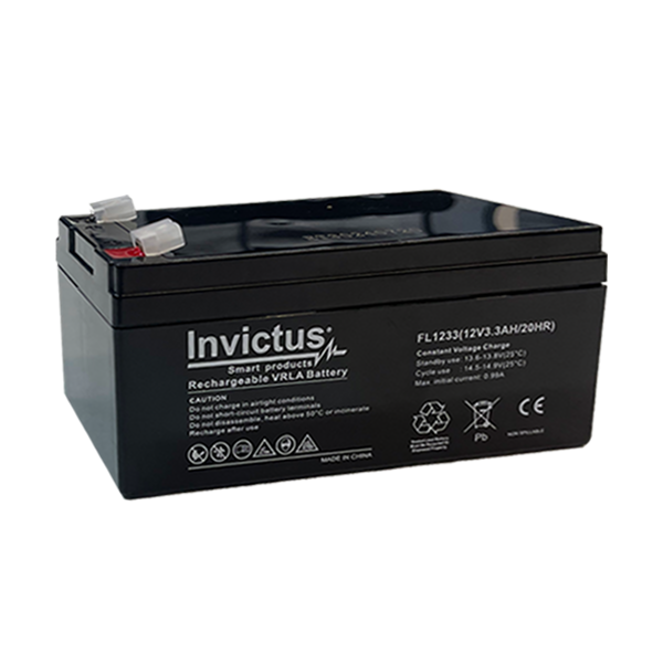 INVICTUS FL12-3,3 ΜΠΑΤΑΡΙΑ ΜΟΛΥΒΔΟΥ 3,3AH 12V INVICTUS