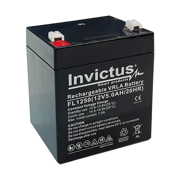 INVICTUS FL12-5 ΜΠΑΤΑΡΙΑ ΜΟΛΥΒΔΟΥ 5AH 12V INVICTUS