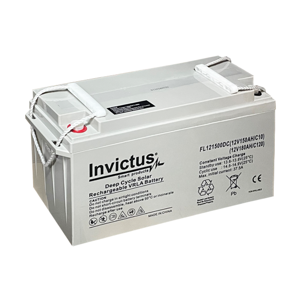 INVICTUS FL12-150 SOLAR ΜΠΑΤΑΡΙΑ ΜΟΛΥΒΔΟΥ 150AH C10 / 180AH C120 INVICTUS