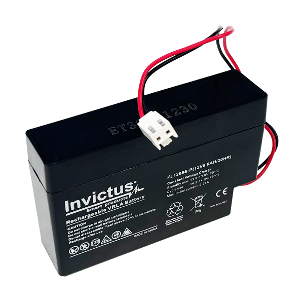 INVICTUS FL12-0,8 ΜΠΑΤΑΡΙΑ ΜΟΛΥΒΔΟΥ 0,8AH 12V INVICTUS