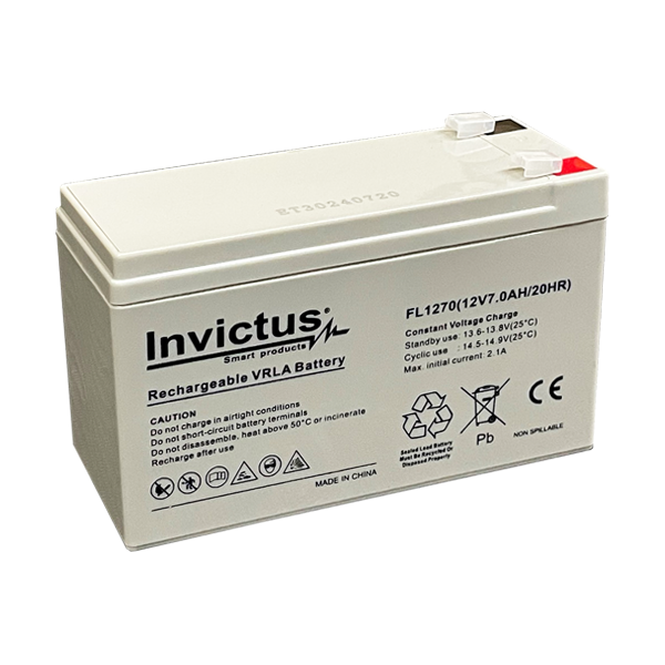 INVICTUS FL12-7A ΜΠΑΤΑΡΙΑ ΜΟΛΥΒΔΟΥ 7AH 12V (ΣΤΕΝΟΣ ΠΟΛΟΣ) INVICTUS