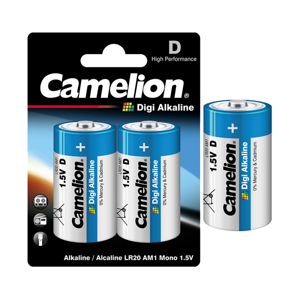 LR20-BP2DG ΜΠΑΤΑΡΙΑ CAMELION DIGI ΕΝΙΣΧΥΜΕΝΗ ΑΛΚΑΛΙΚΗ D CAMELION