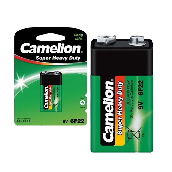 6F22-BP1G ΜΠΑΤΑΡΙΑ CAMELION SUPER HEAVY DUTY 9V CAMELION