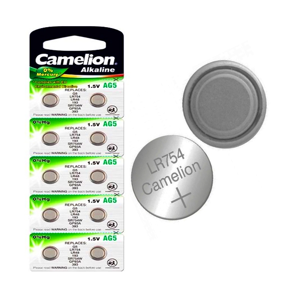 LR754-AG5-BP10 ΜΠΑΤΑΡΙΑ CAMELION ΑΛKΑΛΙΚΗ 10τμχ. CAMELION
