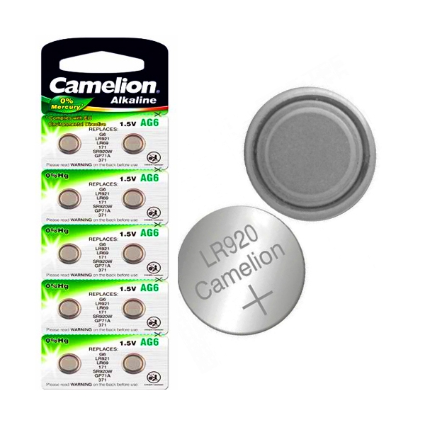 LR921-AG6-BP10 ΜΠΑΤΑΡΙΑ CAMELION ΑΛKΑΛΙKΗ 10τμχ. CAMELION