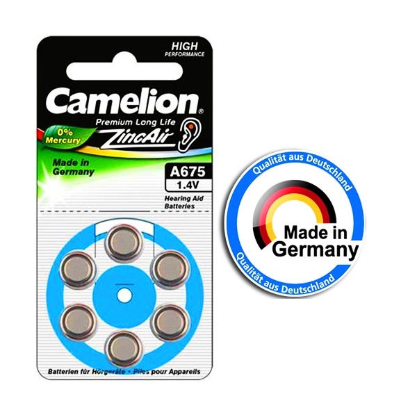 A675-BP6 ΜΠΑΤΑΡΙΑ CAMELION ΑΚΟΥΣΤΙΚΩΝ ΒΑΡΗΚΟΙΑΣ CAMELION
