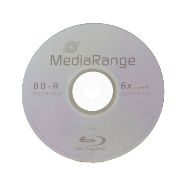 MediaRange BD-R Single Layer 25GB 6x Single Layer