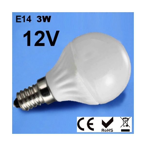 BU001-3W-DW-12V-E14 ΛΑΜΠΑ LED 12V 3W 6000K