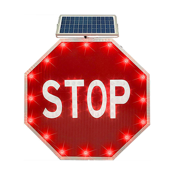 HTL-6060F ΦΩΤΕΙΝΗ ΠΙΝΑΚΙΔΑ ΣΗΜΑΝΣΗΣ STOP ΜΕ ΠΑΛΛΟΜΕΝΟ ΦΩΤΙΣΜΟ LED (FLASHING) OEM