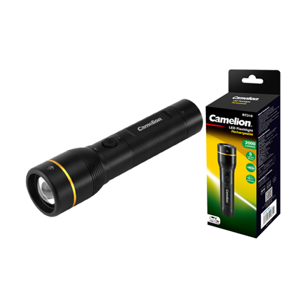 CAMELION RT316 ΕΠΑΝΑΦΟΡΤΙΖΟΜΕΝΟΣ ΦΑΚΟΣ LED 20W ΜΕ ZOOM  CAMELION