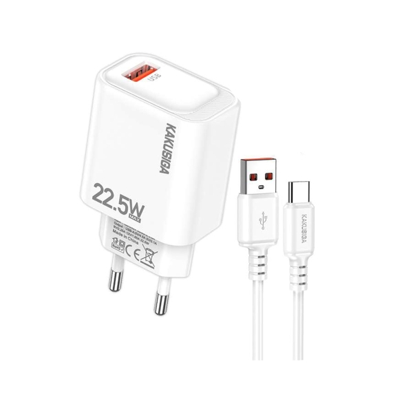 KSC-1662/W ΦΟΡΤΙΣΤΗΣ USB ΣΕ TYPE C 22.5W ΛΕΥΚΟ