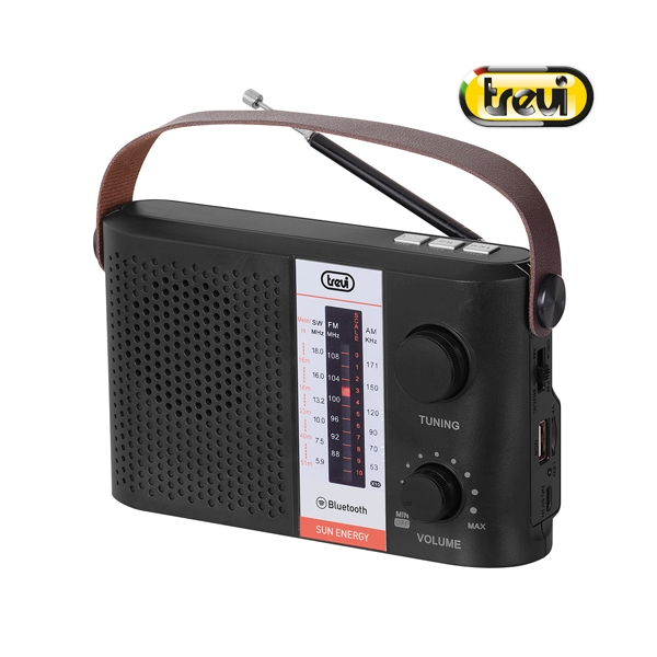 TREVI RA 7F25 BT MINI ΗΛΙΑΚΟ ΡΑΔΙΟΦΩΝΑΚΙ ΜΑΥΡΟ TREVI