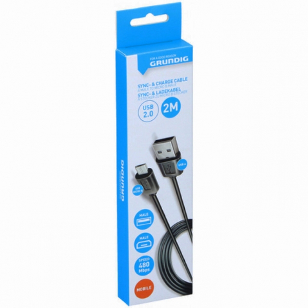 GRUNDIG 47245 ΚΑΛΩΔΙΟ USB ΣΕ MICRO-USB 2M GRUNDIG