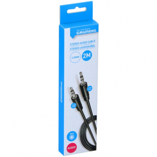 GRUNDIG-47214 ΚΑΛΩΔΙΟ ΗΧΟΥ JACK ΑΡΣΕΝΙΚΟ ΣΕ ΑΡΣΕΝΙΚΟ 2Μ GRUNDIG