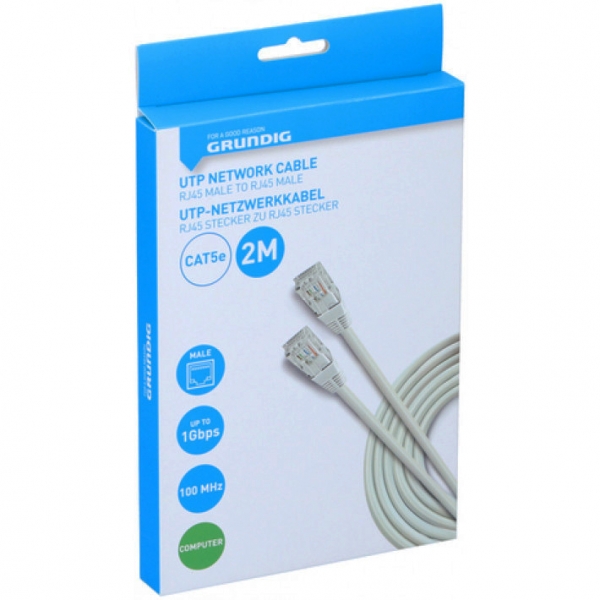 GRUNDIG 47233 ΚΑΛΩΔΙΟ ΔΙΚΤΥΟΥ UTP CAT5e 2M GRUNDIG