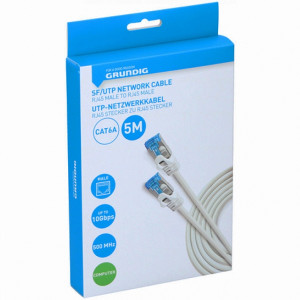 GRUNDIG 47237 ΚΑΛΩΔΙΟ ΔΙΚΤΥΟΥ UTP CAT6a 5M GRUNDIG