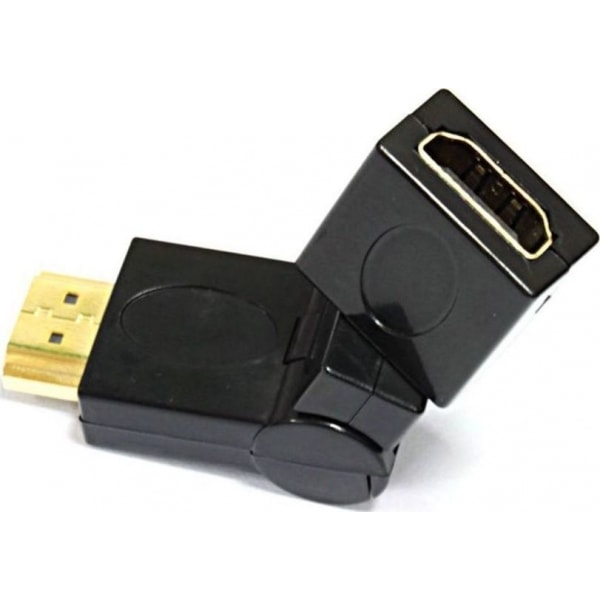Powertech adapter HDMI M / HDMI F, 360 μοίρες περιστροφή [CAB-H026]
