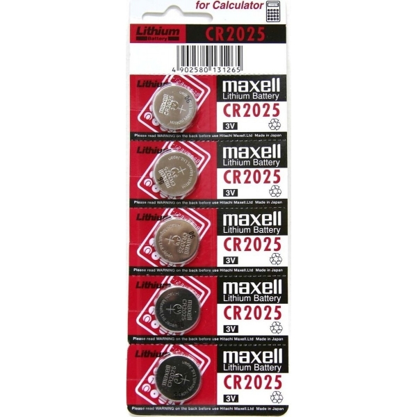 Maxell Μπαταρίες Λιθίου Ρολογιών CR2025 3V 5τμχ