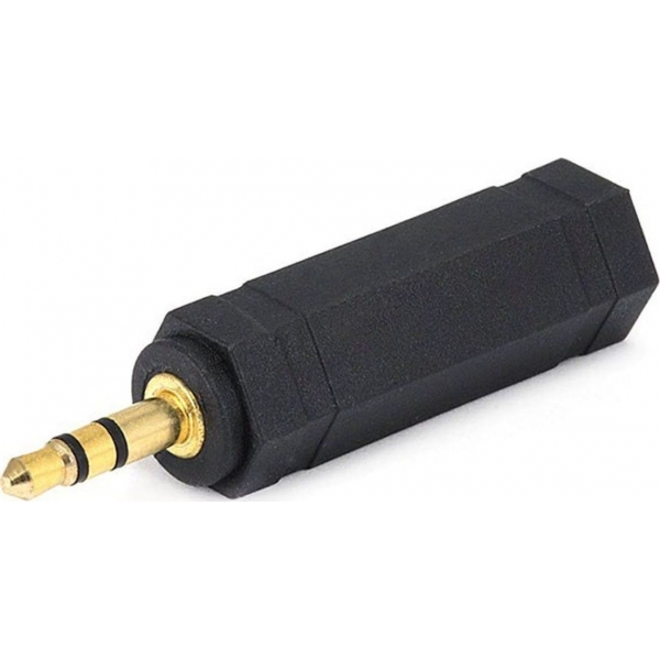 POWERTECH αντάπτορας stereo 3.5mm σε 6.35mm CAB-J020, μαύρος, 5τμχ