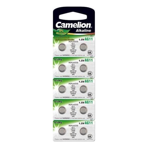 LR721-AG11-BP10 ΜΠΑΤΑΡΙΑ CAMELION ΑΛKΑΛΙΚΗ 10τμχ. CAMELION