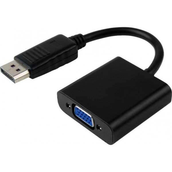 POWERTECH αντάπτορας DisplayPort 20pin σε VGA 15pin, 0.20, Black