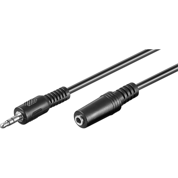 GOOBAY προέκταση καλωδίου ήχου 3.5mm 50431, 3-pin, 2m, μαύρο [50431]