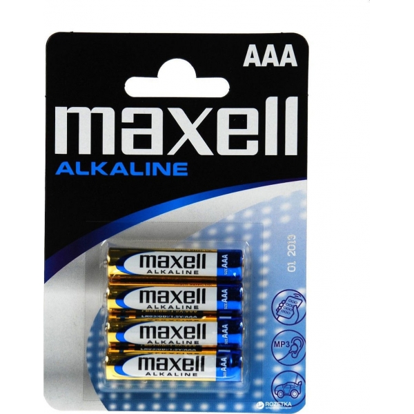 MAXELL αλκαλικές μπαταρίες AAA LR03 MN2400, 1.5V, 4τμχ