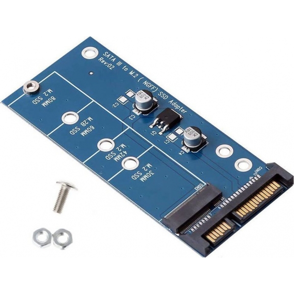 Mετατροπέας Powertech TOOL-0019 SATA 22pin Σε M.2 SSD