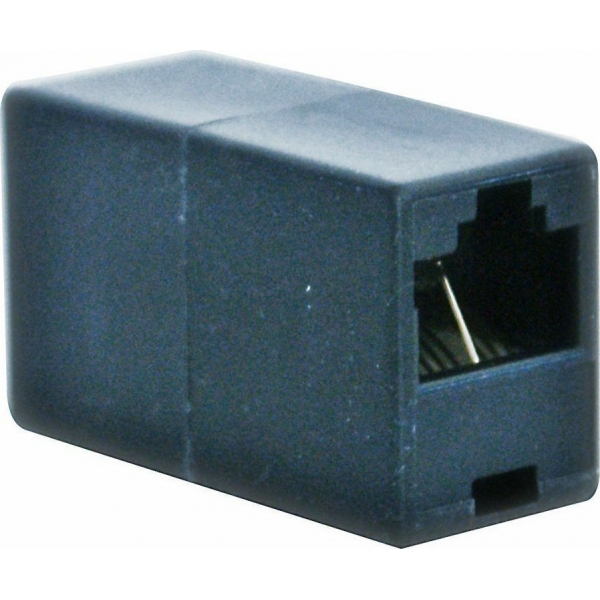 POWERTECH RJ 45 εξάρτημα UTP (μούφα), θηλυκό/θηλυκό, 8p8c, μαύρο  CAB-N041