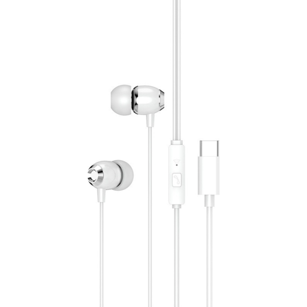 XO EP25 ΑΚΟΥΣΤΙΚΑ HANDSFREE, TYPE C ΛΕΥΚΟ
