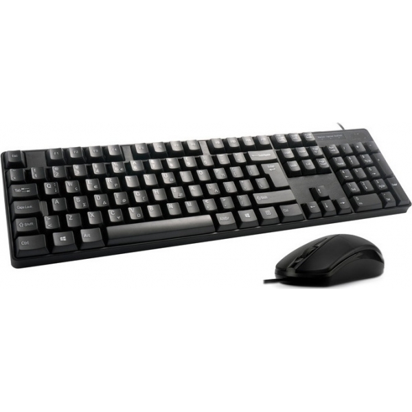 KEYBOARD-MOUSE DQR WIRED USB BLACK EN-GR  [KMS-001]