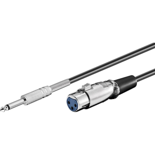 Powertech Cable XLR female - 6.3mm male Μαύρο 5m (CAB-V035)