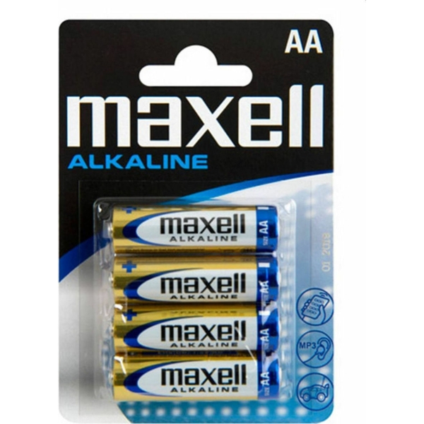 Maxell Αλκαλικές Μπαταρίες AA 1.5V 4τμχ  (MAX9044560) (LR6/MN1500)