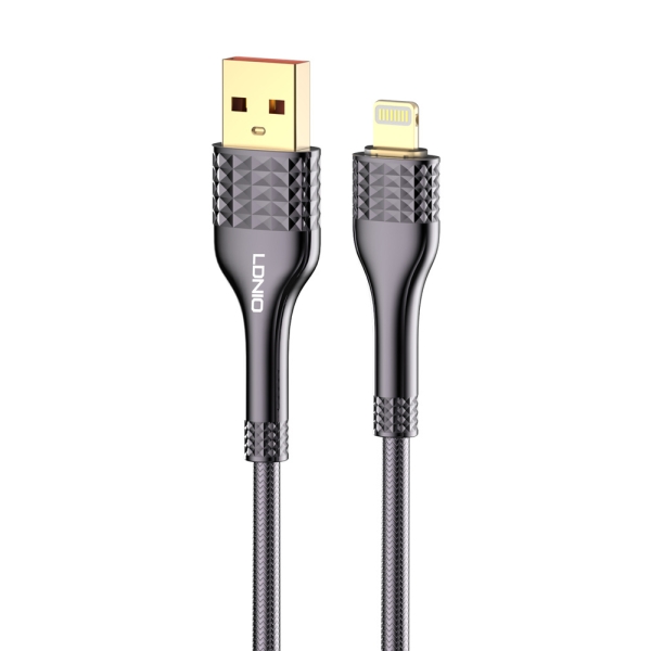 LDNIO καλώδιο Ligntining σε USB LS652, 30W, 2m, γκρι  [5210131073513]