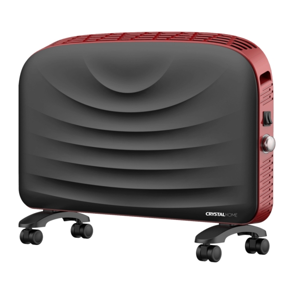 CRYSTAL HOME ΘΕΡΜΑΝΤΙΚΟ ΠΑΝΕΛ 2000W SLIM LINE ΜΑΥΡΟ-ΚΟΚΚΙΝΟ CURVED [17809] [5202897004467]