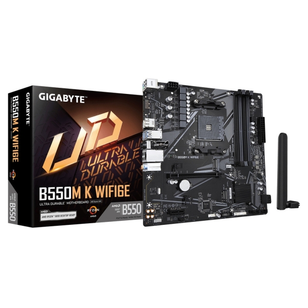 GIGABYTE MOTHERBOARD B550M K WF6E, AM4, MATX